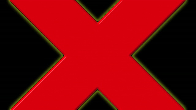 红色X禁止符号