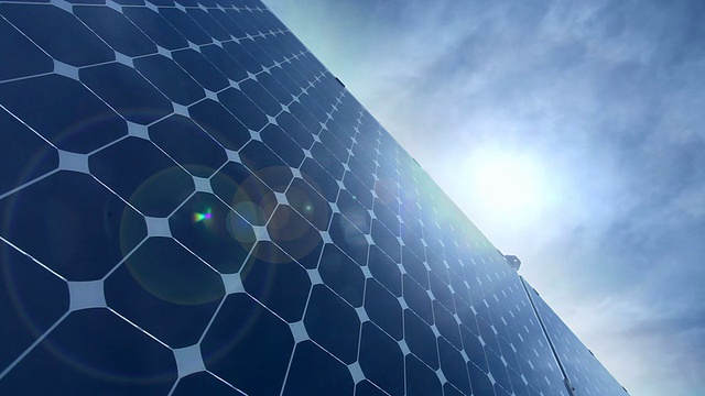 詳情圖-可再生能源-太陽能電池板，時間流逝