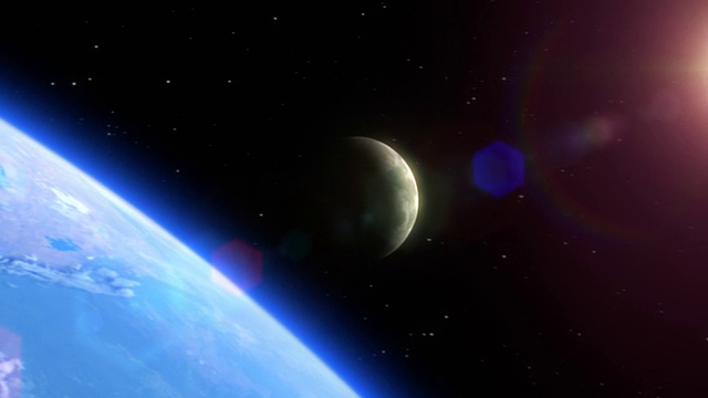 詳情圖-地球，月球和太陽(yáng)的衛(wèi)星視圖