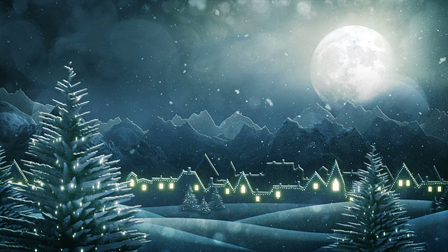 詳情圖-圣誕老人的雪橇送圣誕禮物(晚上)-循環(huán)