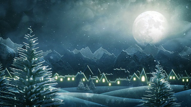 詳情圖-圣誕老人的雪橇送圣誕禮物(晚上)-循環(huán)