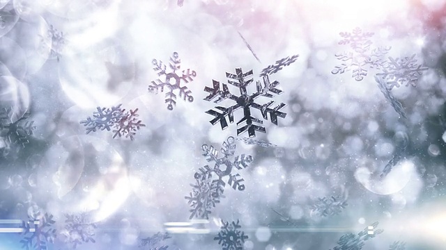 雪晶体落下(明亮)-循环