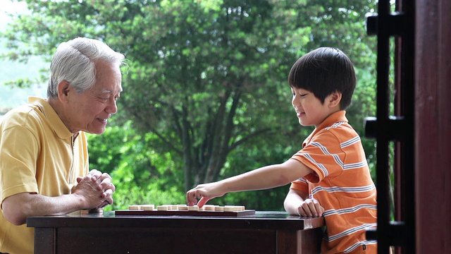 中国象棋爷爷奶奶和孙子