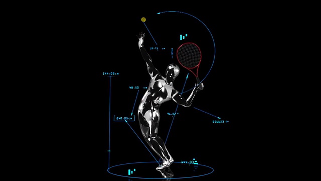 3D网球运动员与技术数据