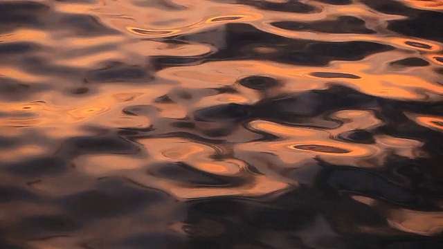 日落时的海水，视频背景