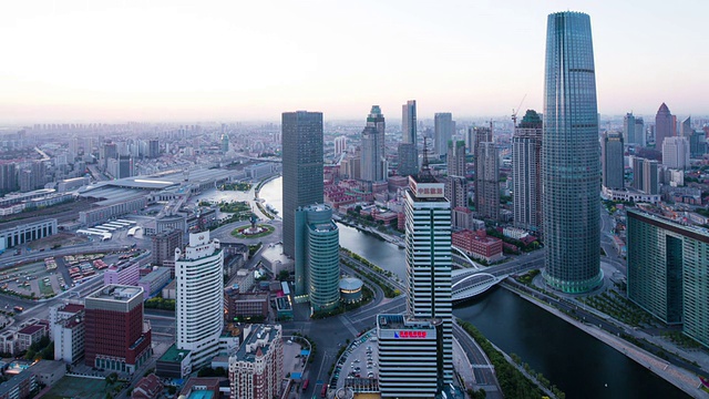 详情图-天津的现代建筑与都市景观夜以继日，时光流逝。