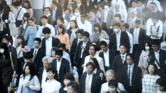 詳情圖-東京上班路上的人群