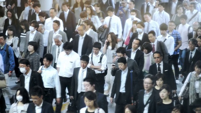 詳情圖-東京上班路上的人群