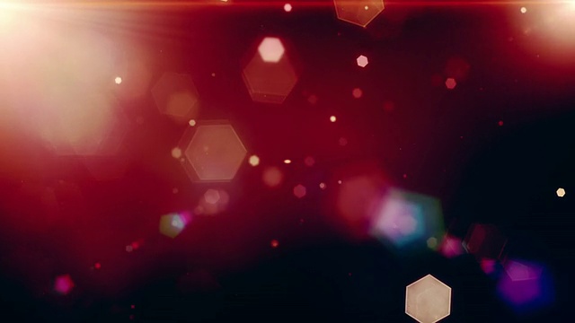 详情图-发光的六边形、散景、酷炫的抽象球、充满活力的背景