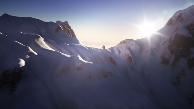 山頂與登山者