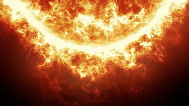 太阳与太阳耀斑动画