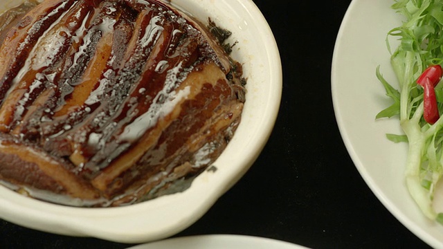 詳情圖-中國(guó)菜，清蒸五花肉配腌菜