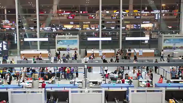 4k時光流逝-南京祿口國際機場，中國