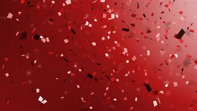 詳情圖-紅色的五彩紙屑和慶祝絲帶