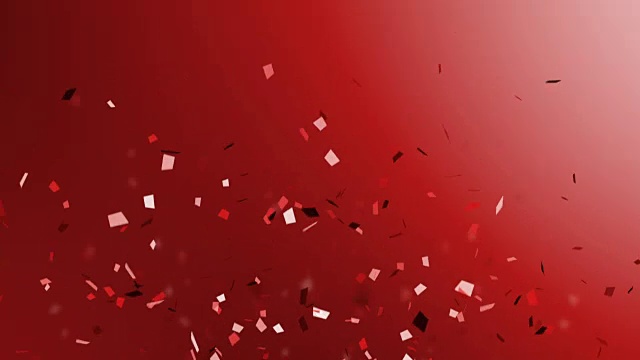 詳情圖-紅色的五彩紙屑和慶祝絲帶