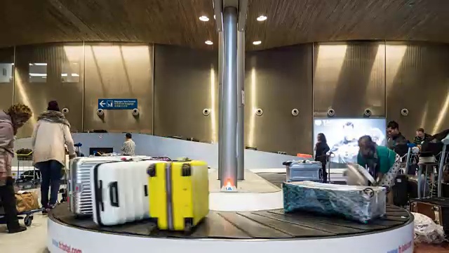 机场传送带延时行李4K(超高清)