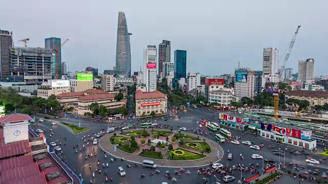 4K延时拍摄:胡志明市夜景