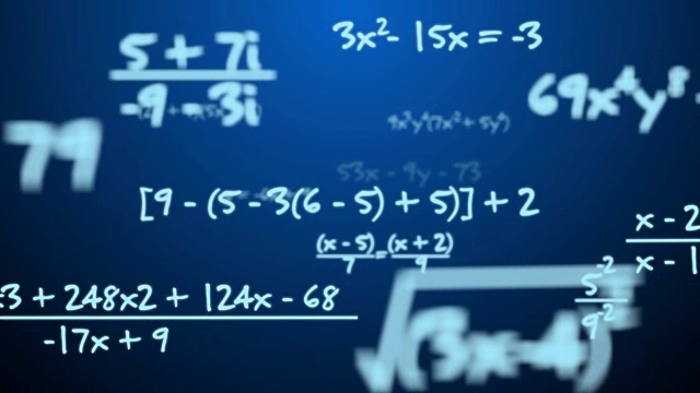 详情图-蓝色背景上的数学方程