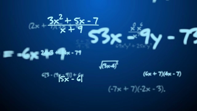 详情图-蓝色背景上的数学方程