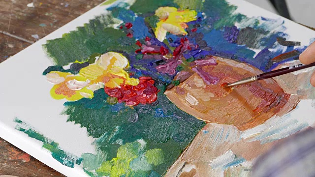 4К花瓶插花画