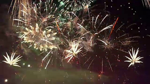 视频惊人的烟花表演在4K