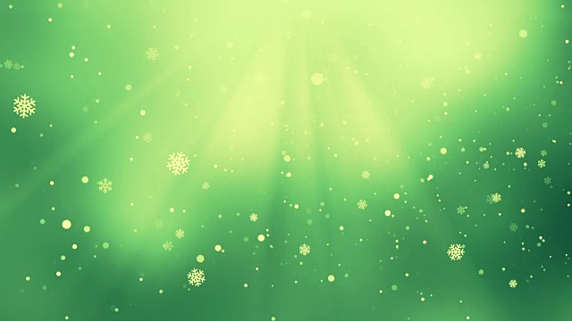 绿色雪晶体下落可循环