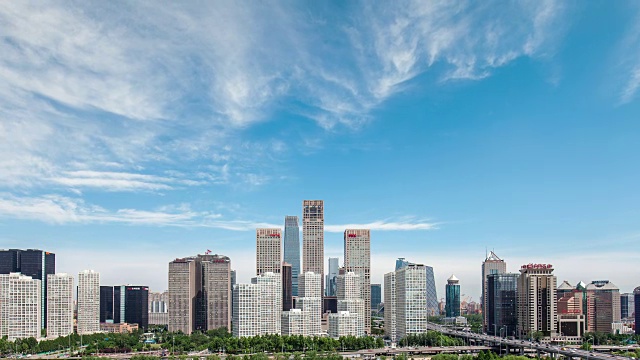 时间Lapse-Beijing天际线