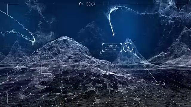 数字山地动画。虚拟现实训练