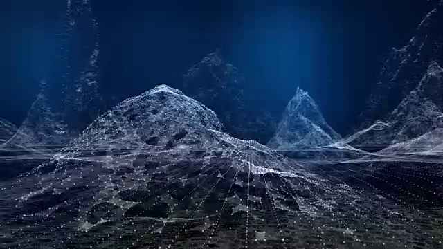 数字山地动画。虚拟现实训练