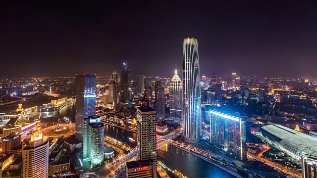 详情图-T/L,WS,HA,PAN高角度天津天际线的夜晚