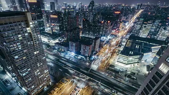 詳情圖-北京路交叉口夜景鳥(niǎo)瞰圖