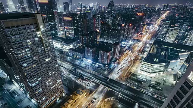 詳情圖-北京路交叉口夜景鳥(niǎo)瞰圖