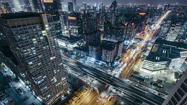 詳情圖-北京路交叉口夜景鳥(niǎo)瞰圖
