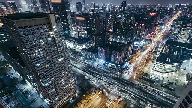 詳情圖-北京路交叉口夜景鳥(niǎo)瞰圖