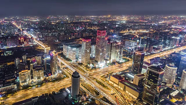 T/L WS HA Dramatic Beijing Urban Skyline /北京，中国