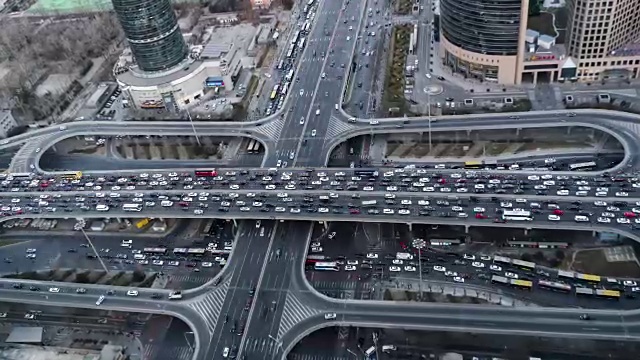 詳情圖-T/L,WS,HA,ZI鳥瞰圖北京交通堵塞/北京，中國