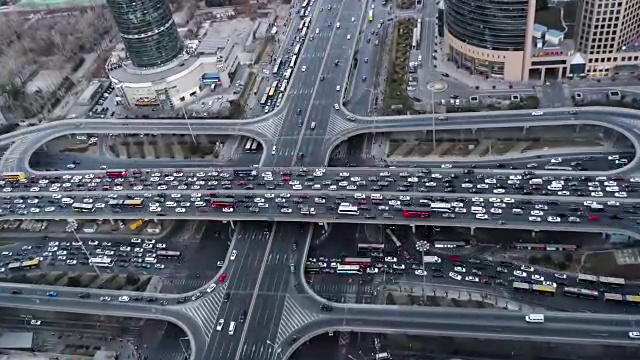 詳情圖-T/L,WS,HA,ZI鳥瞰圖北京交通堵塞/北京，中國