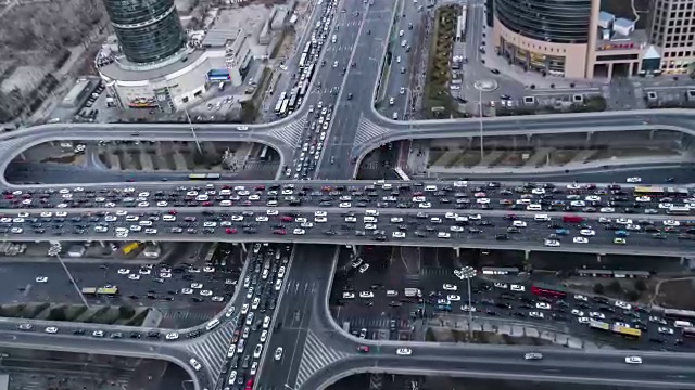 詳情圖-T/L,WS,HA,ZI鳥瞰圖北京交通堵塞/北京，中國