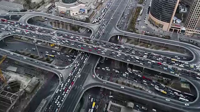 详情图-T/L,WS,HA,TD鸟瞰图北京交通堵塞/北京，中国