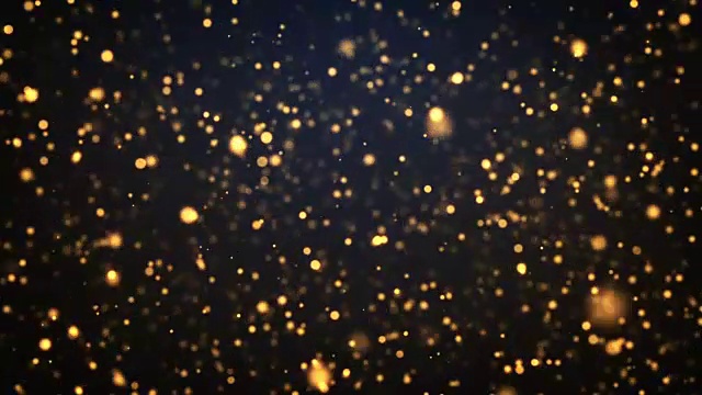 抽象的金色移動粒子背景