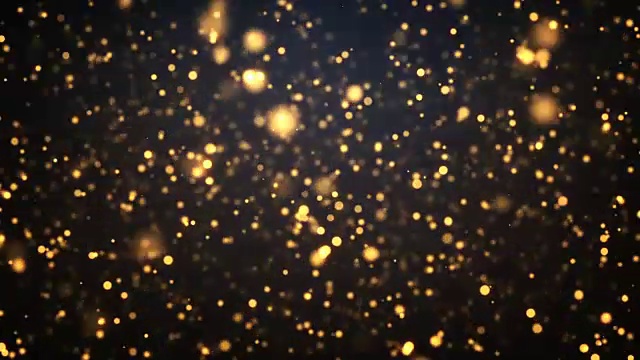 詳情圖-抽象的金色移動粒子背景
