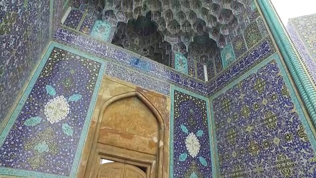 Naghsh-e Jahan清真寺的入口