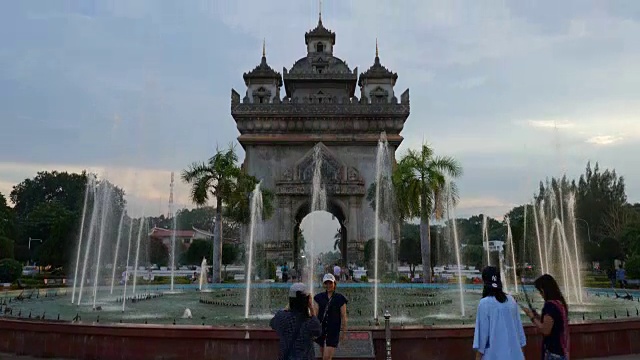 在老挝的Patuxay纪念碑