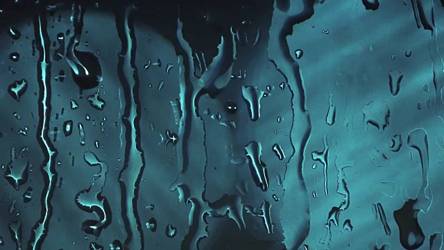 詳情圖-微距拍攝抽象的背景紋理與雨滴在窗玻璃上。