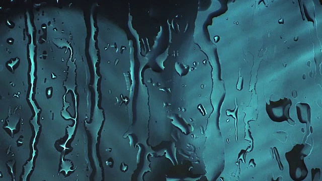 詳情圖-微距拍攝抽象的背景紋理與雨滴在窗玻璃上。