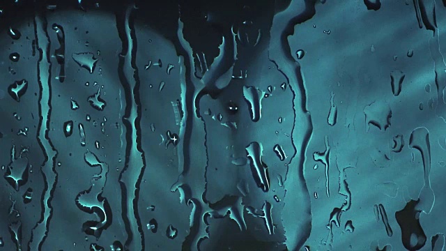 詳情圖-微距拍攝抽象的背景紋理與雨滴在窗玻璃上。