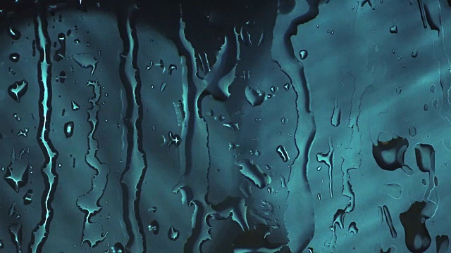 詳情圖-微距拍攝抽象的背景紋理與雨滴在窗玻璃上。