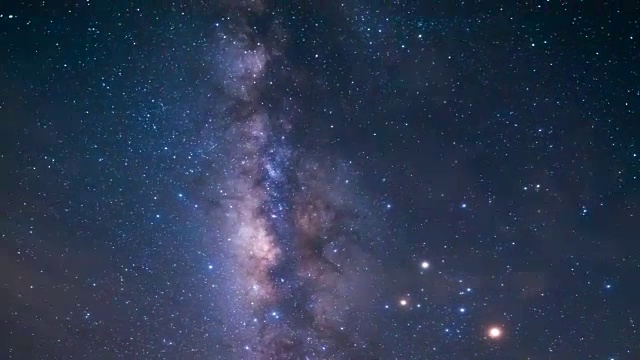 银河系的时间流逝镜头