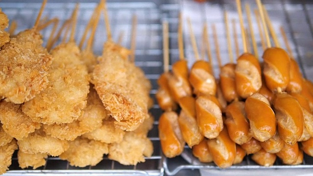 詳情圖-炸雞條，炸香腸，泰式街頭小吃。