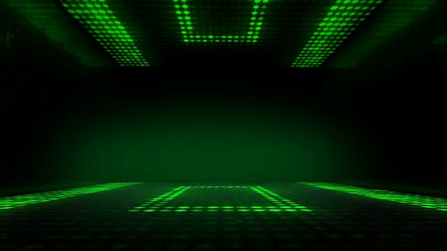 舞台俱乐部led灯光舞蹈背景。无缝循环。